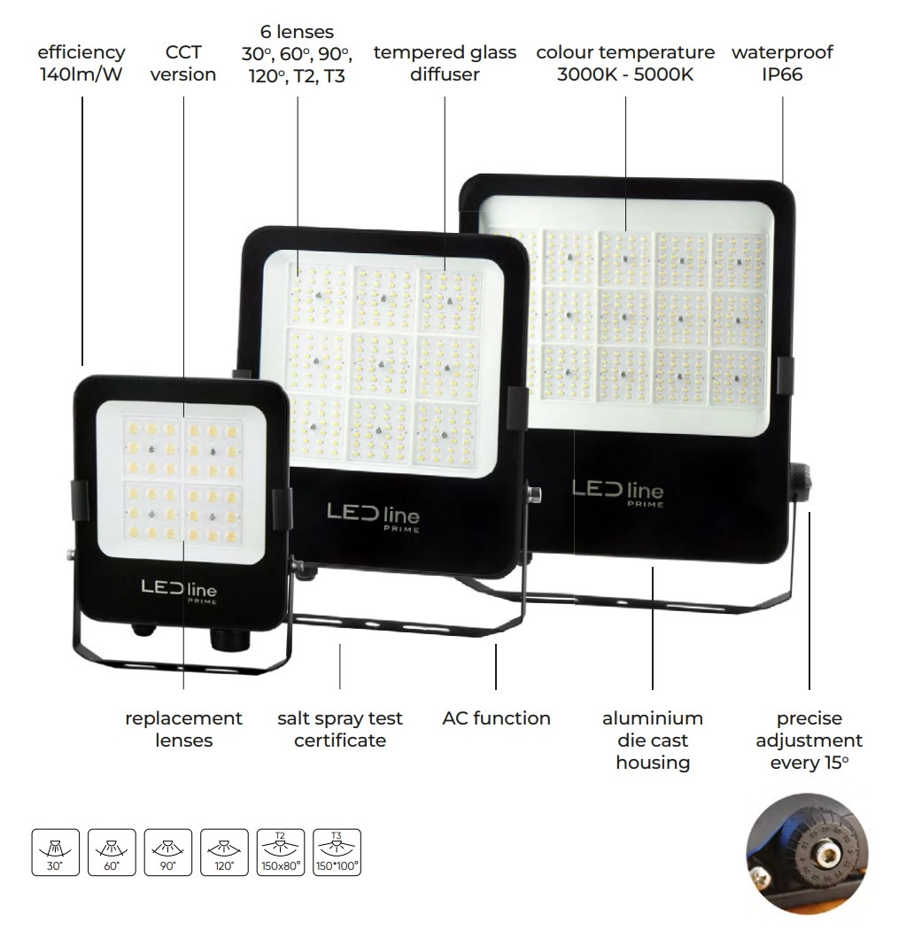 LED floodlight FLUX 230Vac 400W 56
